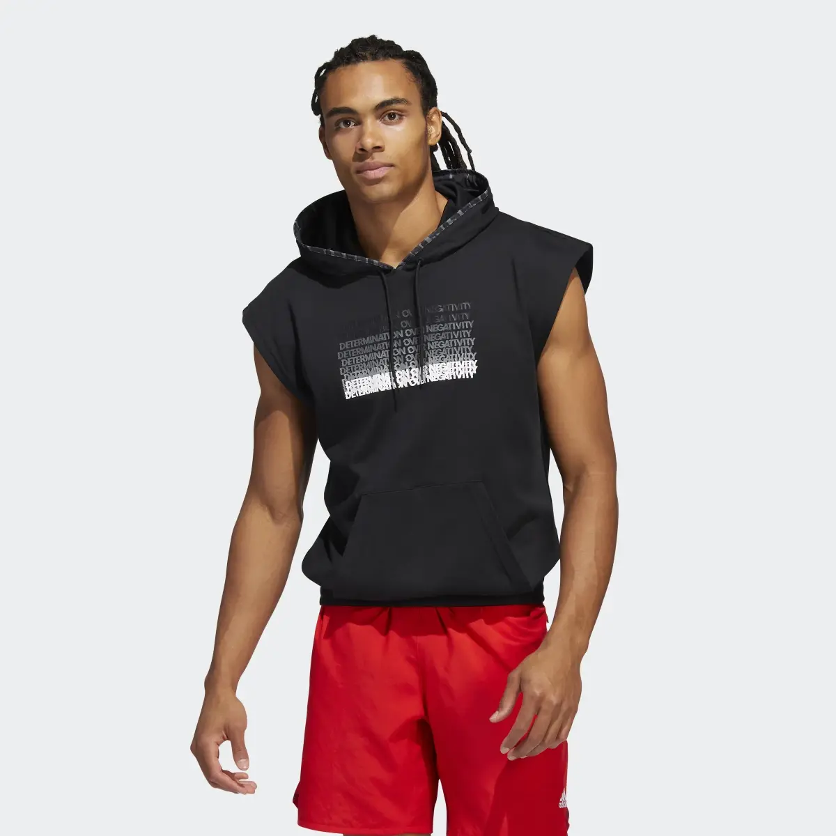 Adidas Donovan Mitchell Short Sleeve Hoodie. 2