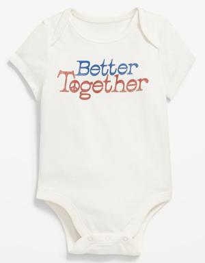 Matching Unisex Short-Sleeve Graphic Bodysuit for Baby blue