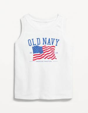 Old Navy Unisex Logo-Graphic Tank Top for Toddler white