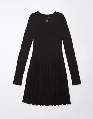 American Eagle Soft and Sexy Long-Sleeve Mini Dress. 1