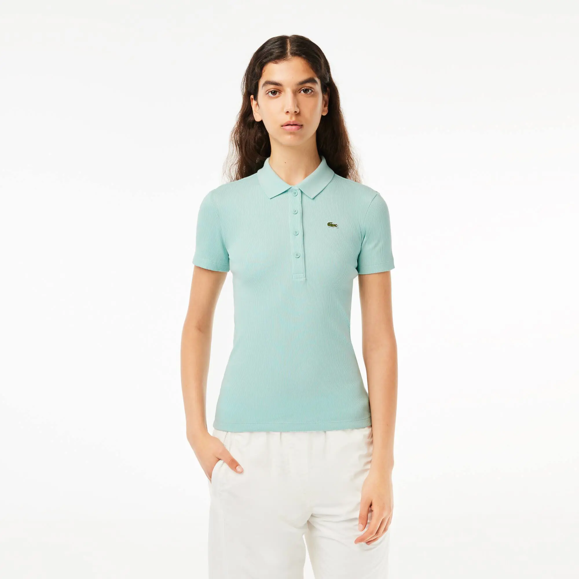 Lacoste Women’s Lacoste Slim Fit Organic Cotton Polo Shirt. 1