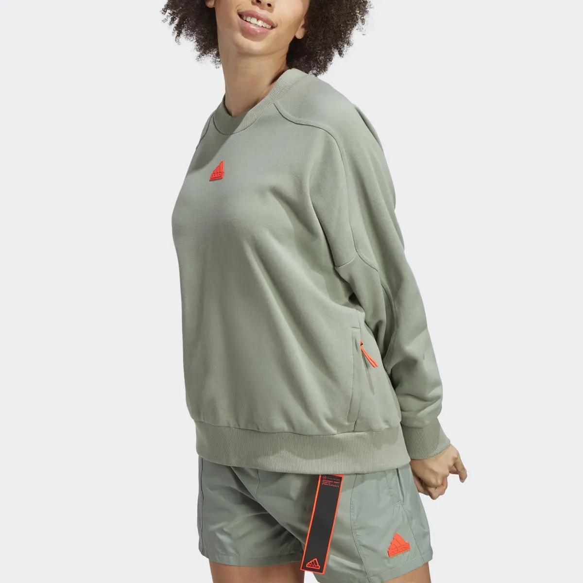 Adidas City Escape Loose Crew Sweatshirt. 1