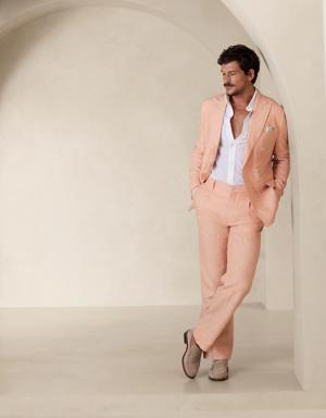 Nolan Linen Suit Jacket pink