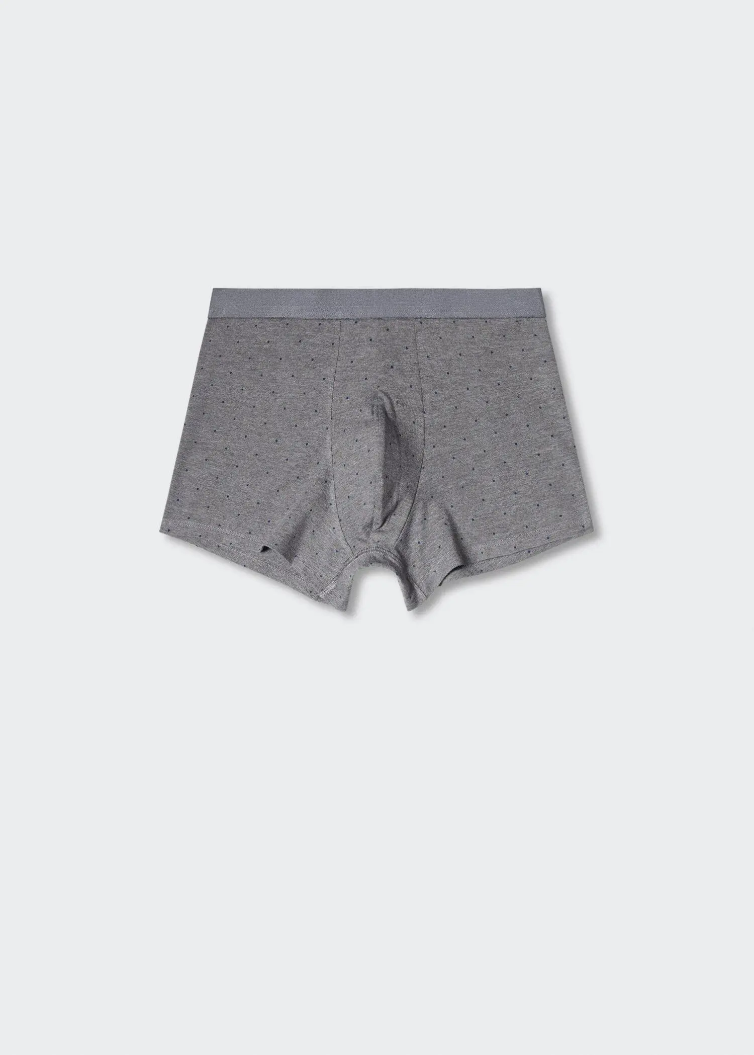 Mango Basic boxer 2 pack. a pair of gray boxers are on a white background. 