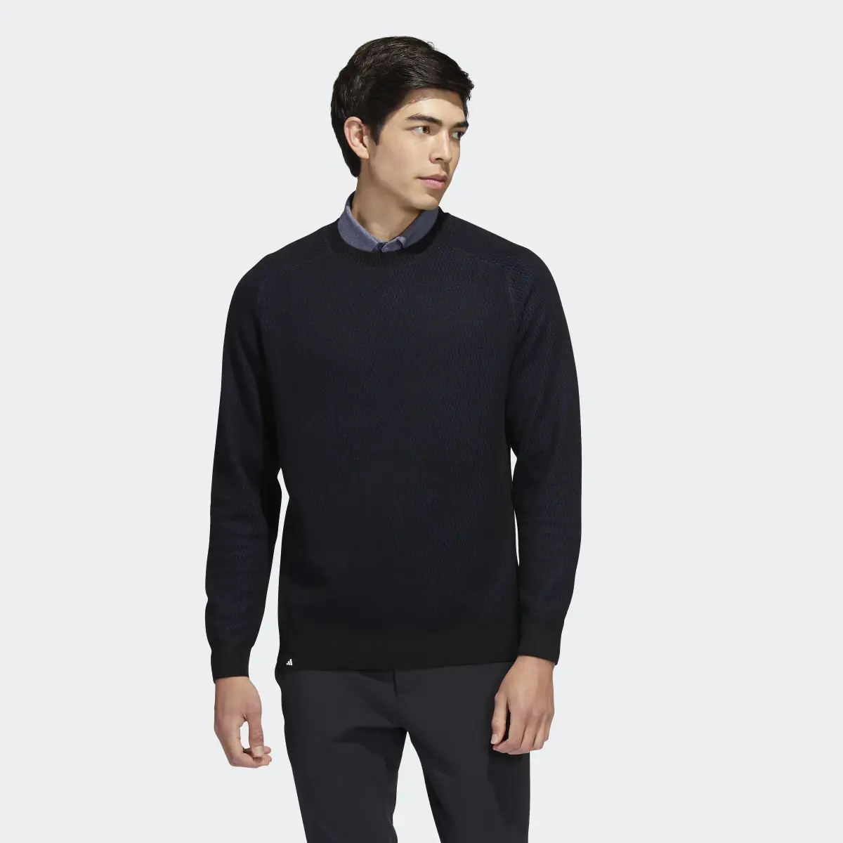 Adidas Ultimate365 Tour Flat-Knit Crew Golf Sweatshirt. 2