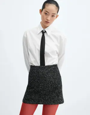 Marbled tweed skirt