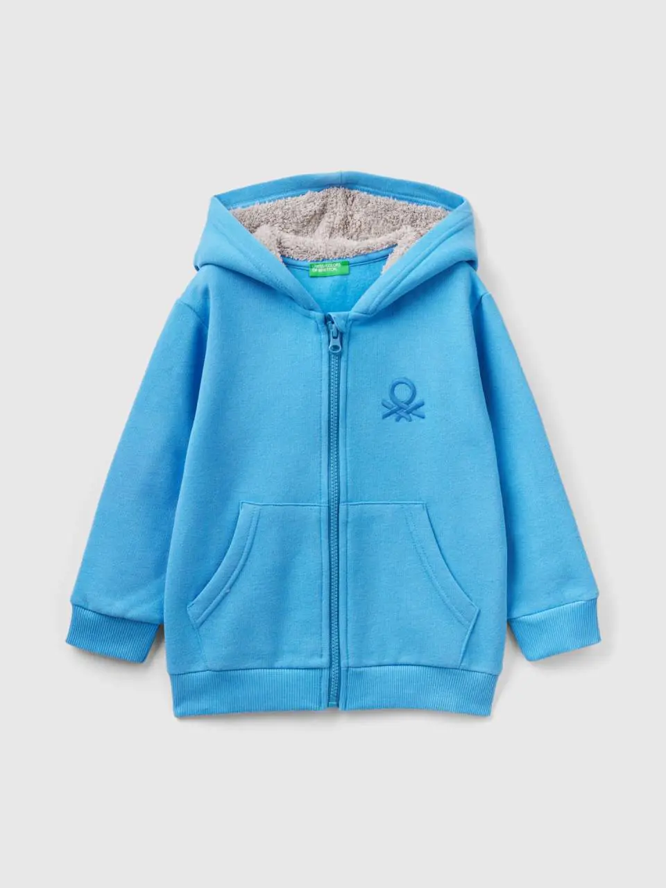 Benetton sweatshirt with lined hood. 1