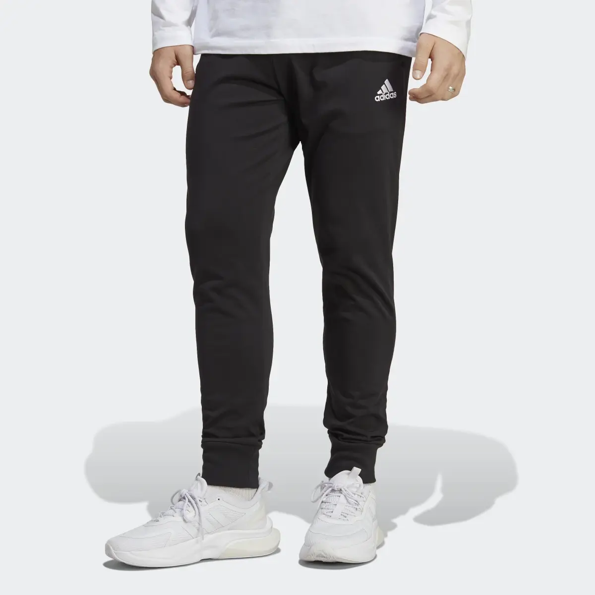 Adidas Essentials Single Jersey Tapered Cuff Pants. 1