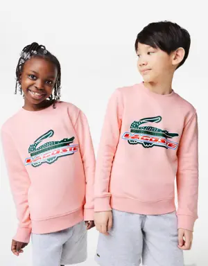 Lacoste Sweatshirt de felpa de algodão orgânico Lacoste para criança