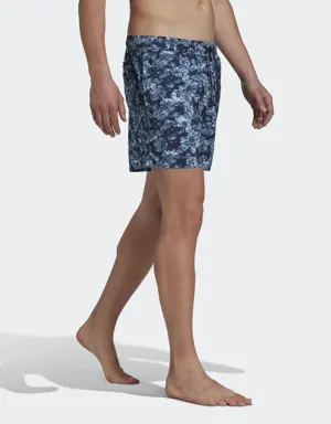 Adidas Short Length Graphic Swim Shorts (Gender Neutral). 3