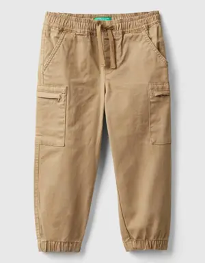 cargo trousers with drawstring