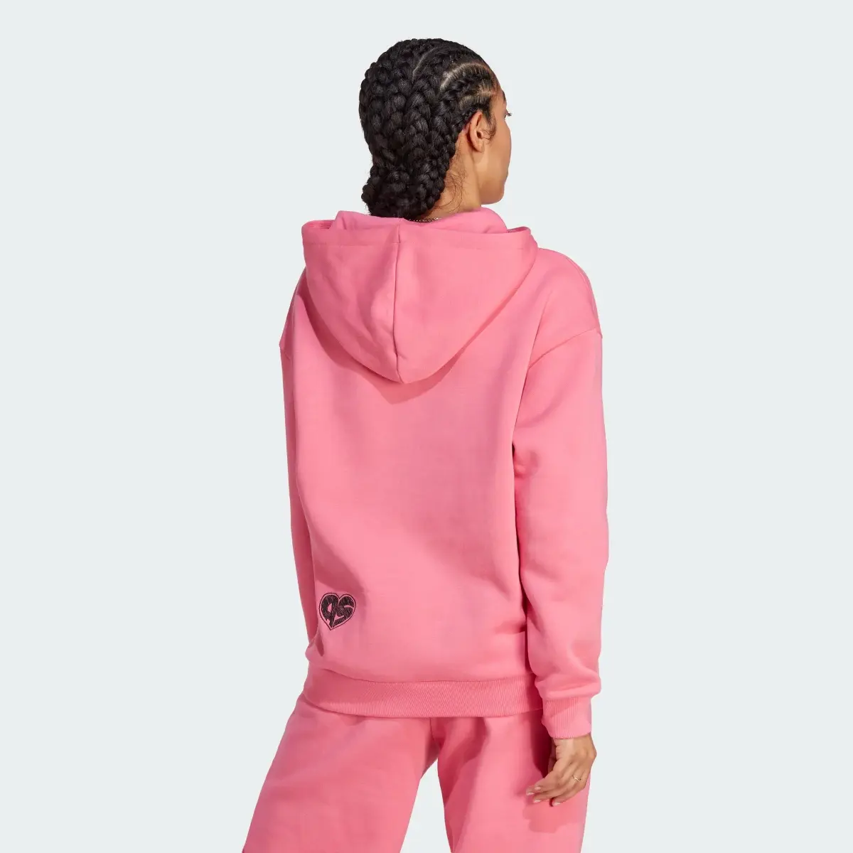 Adidas Scribble Embroidery Fleece Hoodie. 3