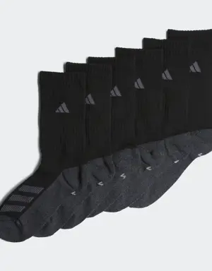 Cushioned Angle Stripe Crew Socks 6 Pairs