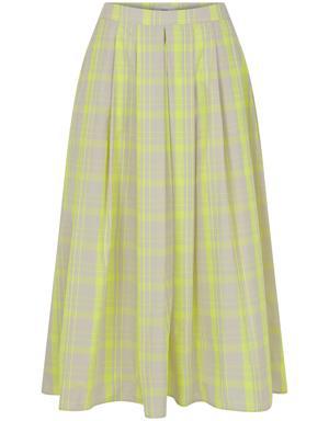 Pleated Check Patterned Skirt