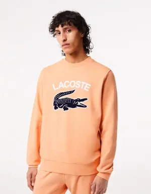 Lacoste Men's Lacoste Crocodile Print Crew Neck Sweatshirt