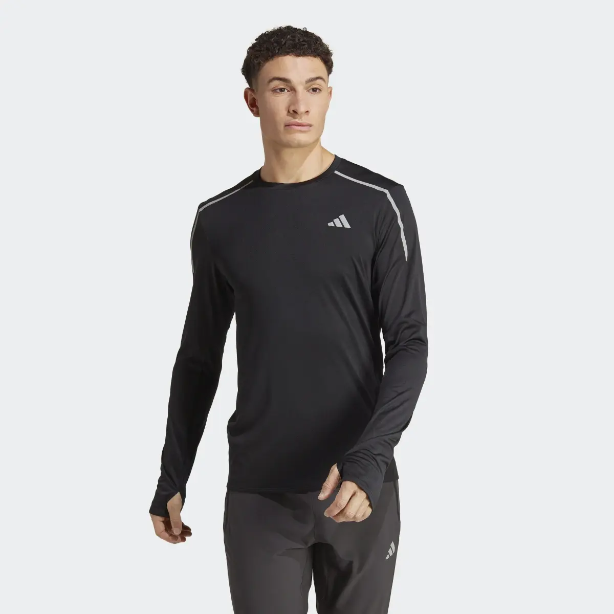 Adidas Fast Long Sleeve Engineered Running Tee. 2