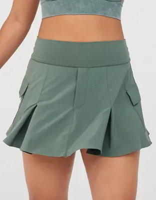 American Eagle By Aerie Real Me Cargo Pleated Skort. 1