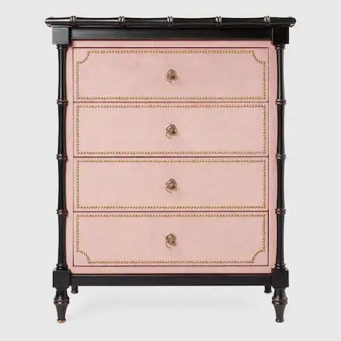 Gucci Velvet wood dresser. 1