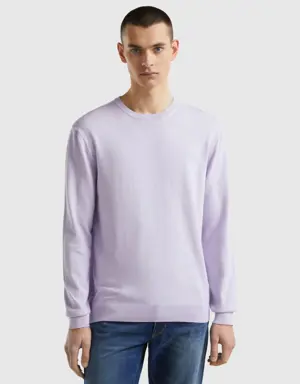 crew neck sweater in 100% cotton