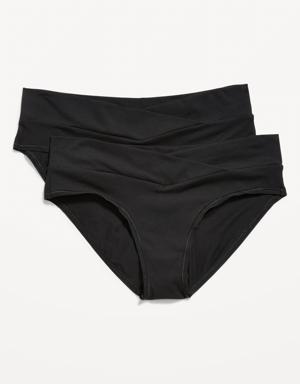 Maternity Low-Rise Bikini Underwear 2-Pack black