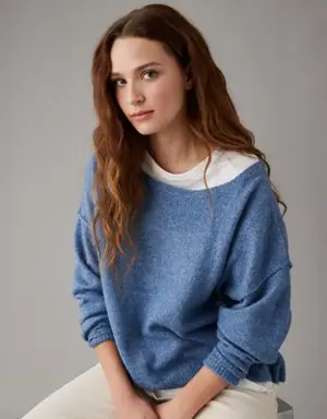 Whoa So Soft Ballet-Neck Sweater