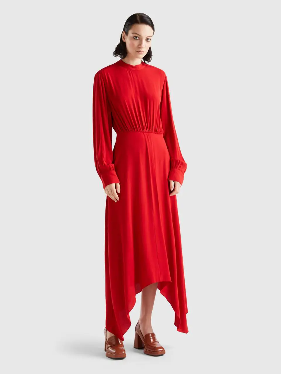 Benetton long dress in flowy viscose. 1