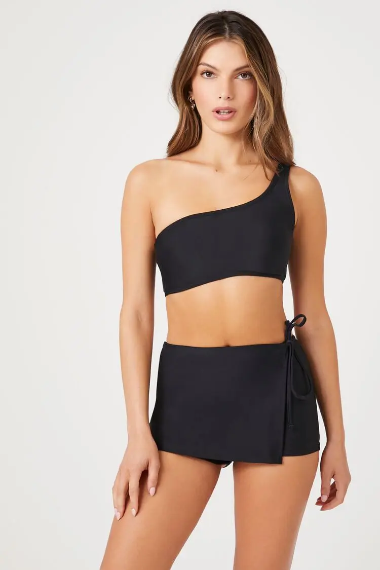 Forever 21 Forever 21 Swim Tie Skort Black. 1