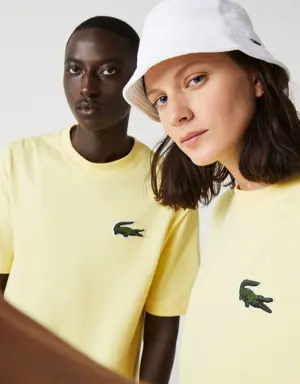 Lacoste Unisex T-Shirt aus Bio-Baumwolle mit großem Krokodil