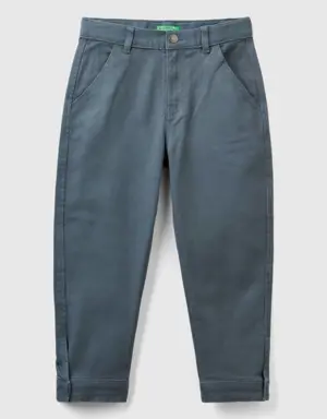 straight regular fit trousers