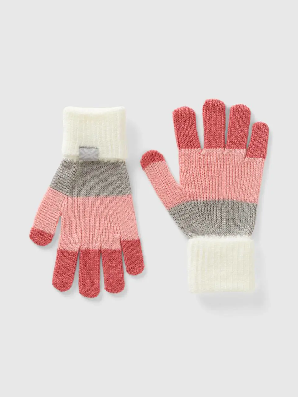 Benetton multicolor striped gloves. 1