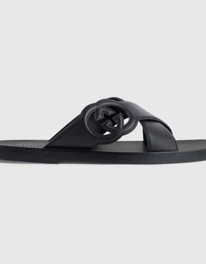 Men's Interlocking G slide sandal