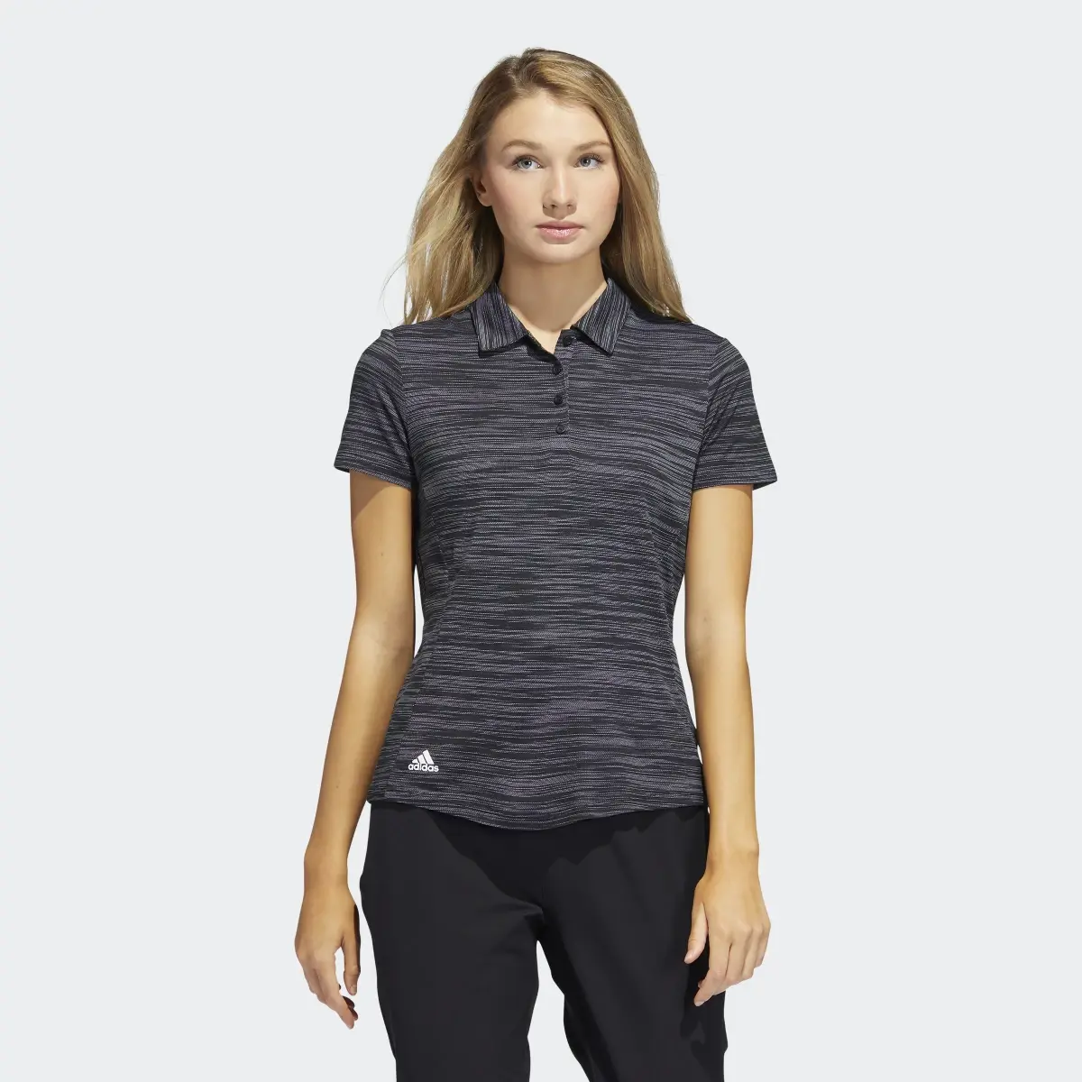 Adidas Space-Dyed Short Sleeve Golf Polo Shirt. 2