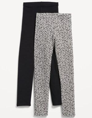 Old Navy Full-Length Built-In Tough Leggings 2-Pack for Girls black