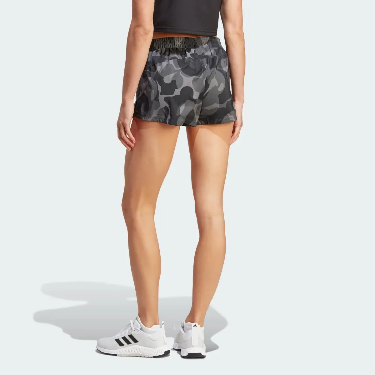 Adidas Pacer Train Essentials Floral-Print Woven Shorts. 2