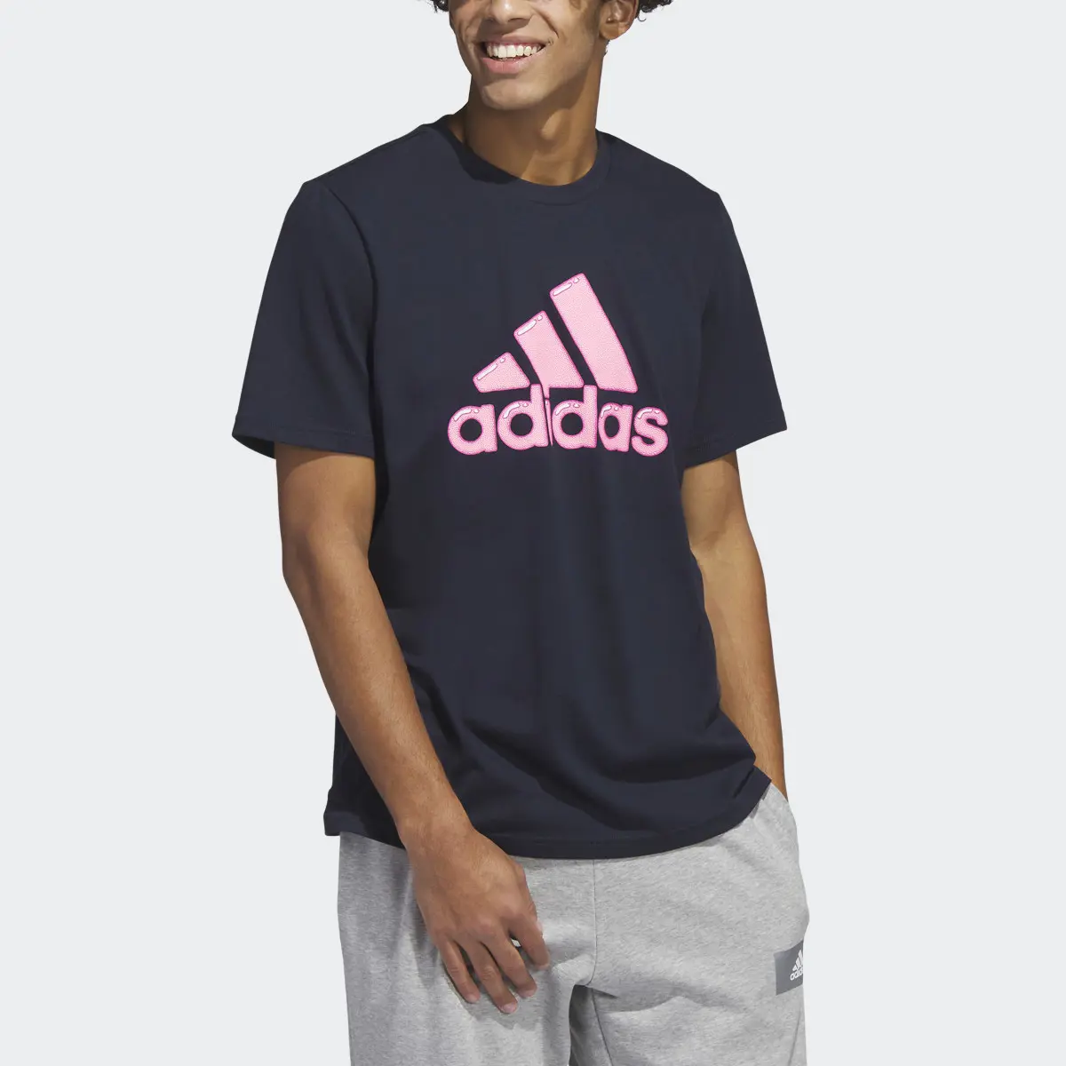 Adidas Logo Pen Fill - Sportswear Graphic Tee. 1