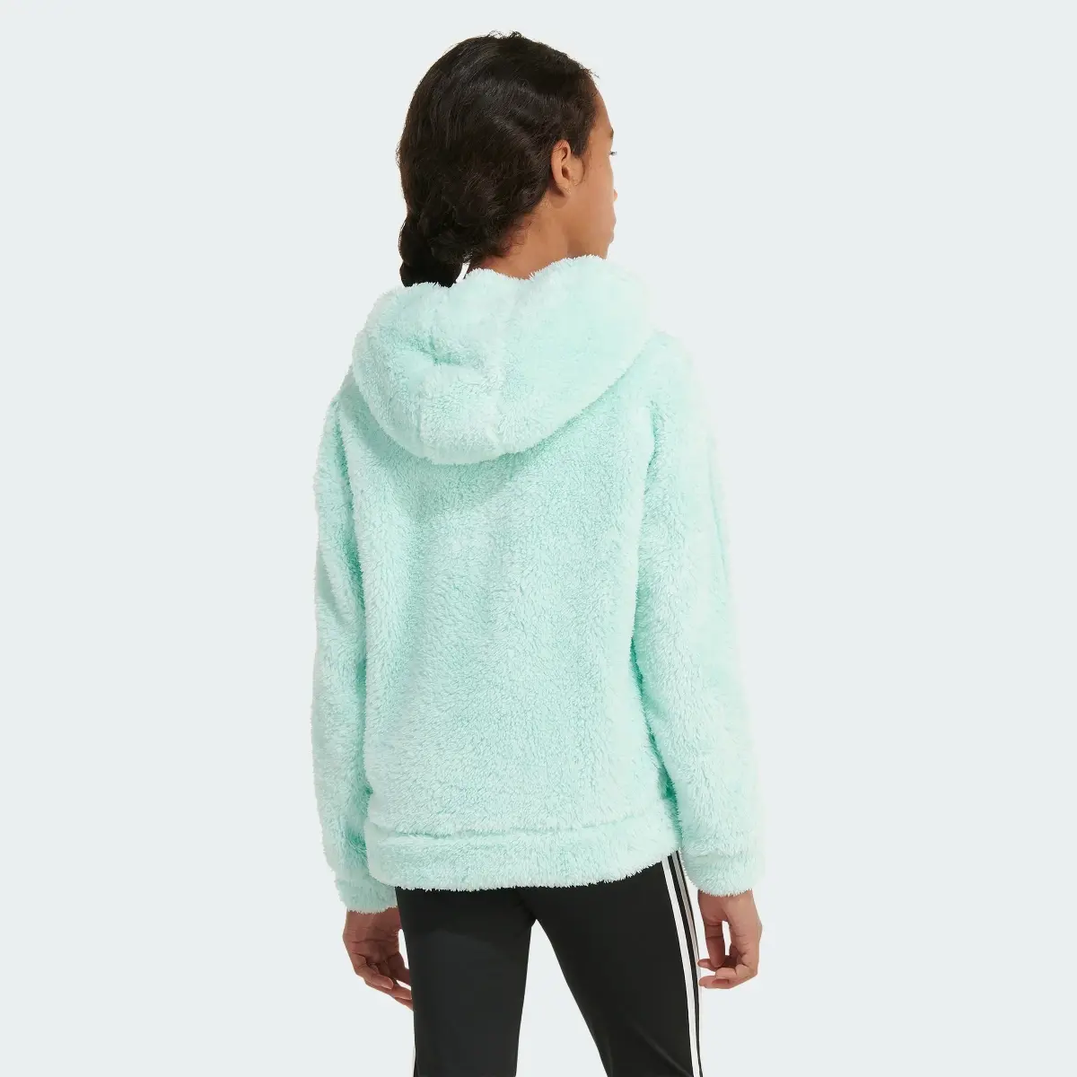 Adidas Long Sleeve Cozy Furry Pullover Hoodie. 2