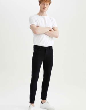 Super Skinny Normal Bel Dar Paça Jean Pantolon