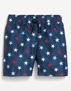 Old Navy Matching Printed Swim Trunks for Toddler Boys blue