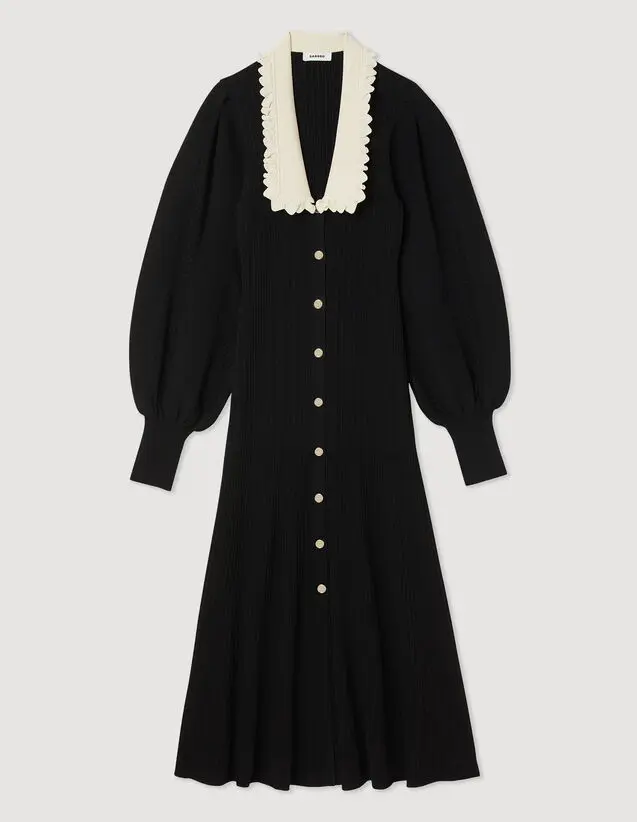 Sandro Long dress with long sleeves Login to add to Wish list. 2
