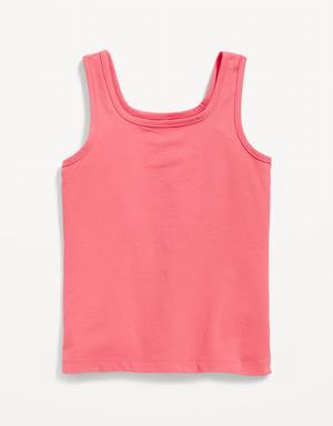Old Navy Solid Fitted Tank Top for Girls yellow