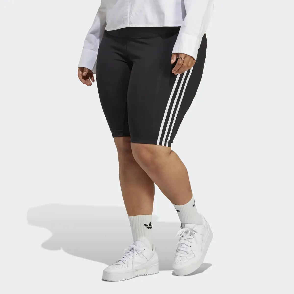 Adidas Adicolor Classics High-Waisted Short Tights (Plus Size). 1