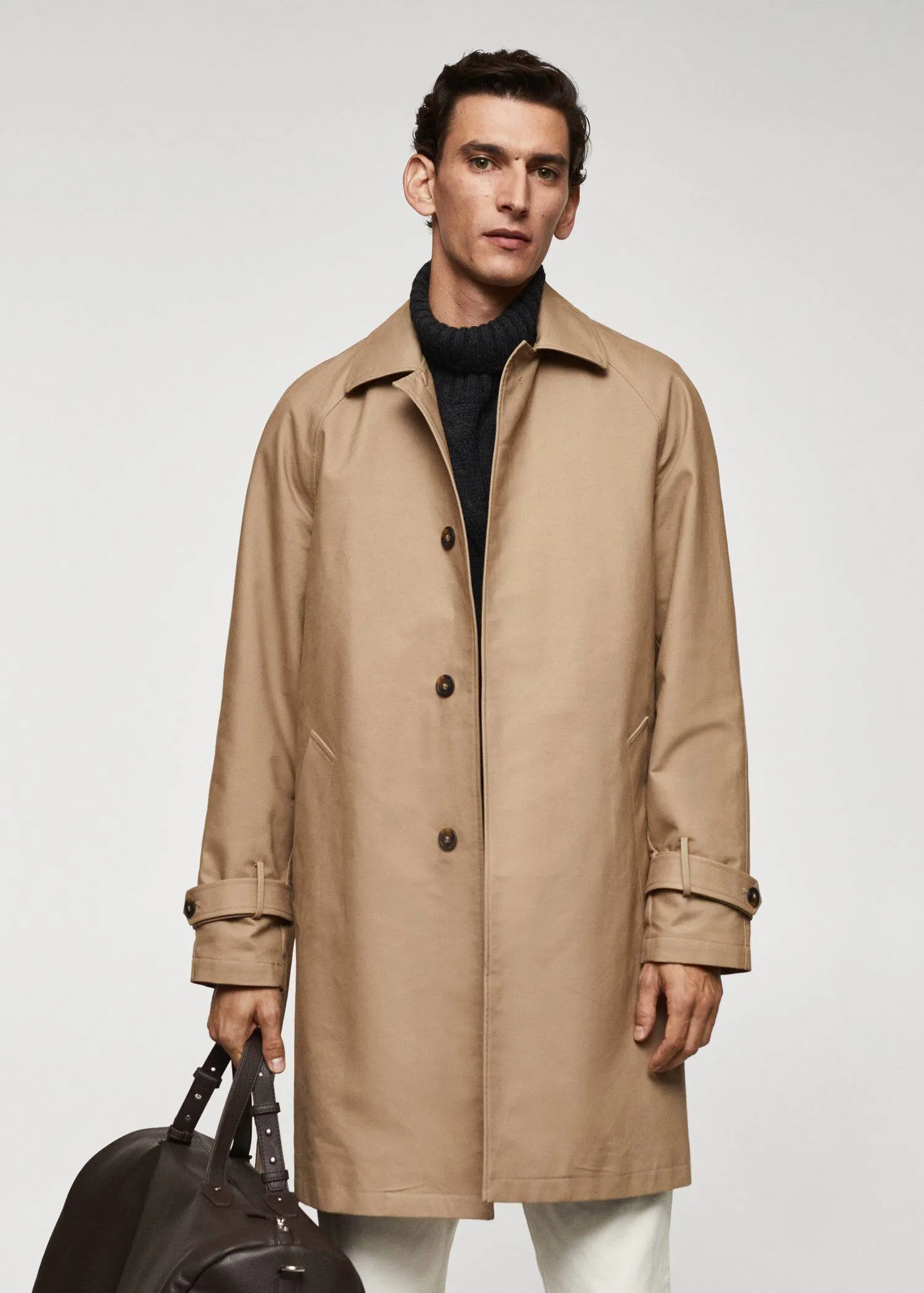 Mango Water-repellent quilted trench coat. 1