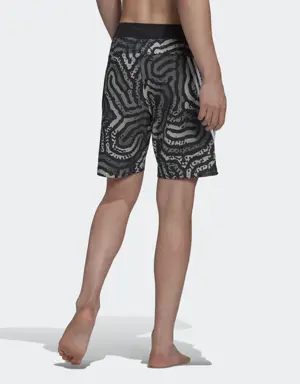 Adidas Classic-Length Colour Maze Tech Board Shorts. 2