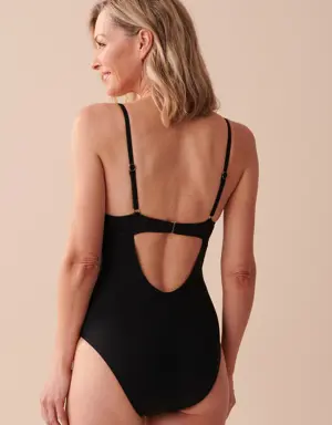 ATHENA Cut-out Front Push-up One-piece Swimsuit