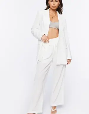 Forever 21 High Rise Wide Leg Pants White