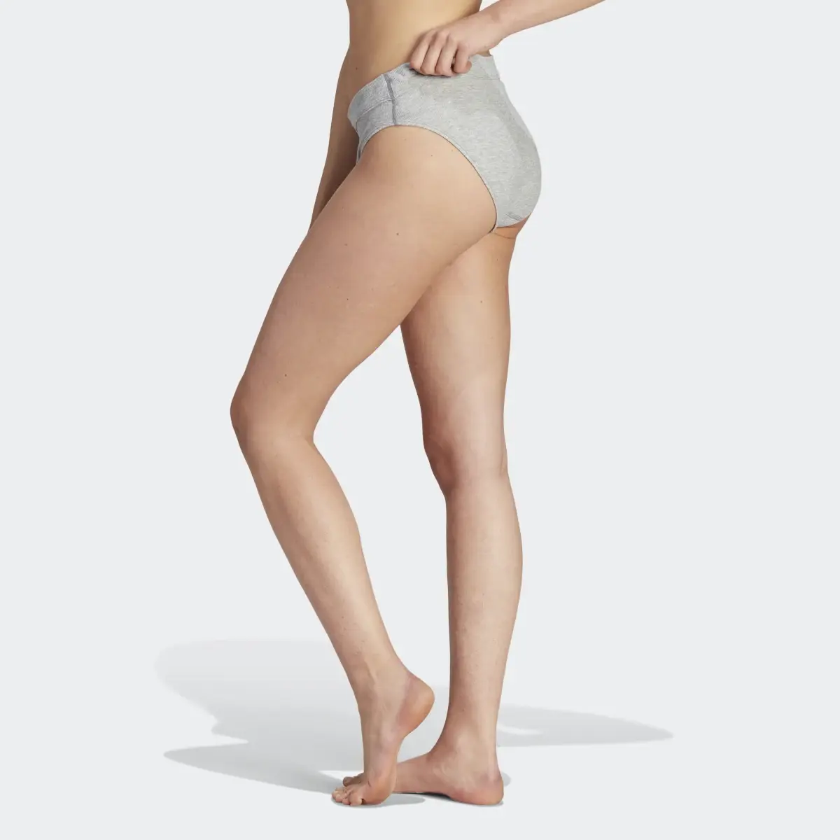 Adidas Adicolor Flex Ribbed Cotton Bikini Pants. 2