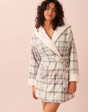 Soft Plush Hooded Robe