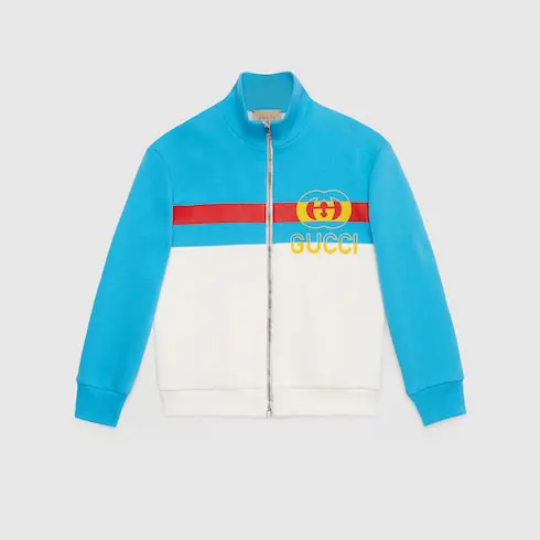 Gucci Children's cotton jersey zip jacket. 1
