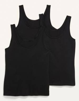 First-Layer Tank Top 3-Pack for Women black
