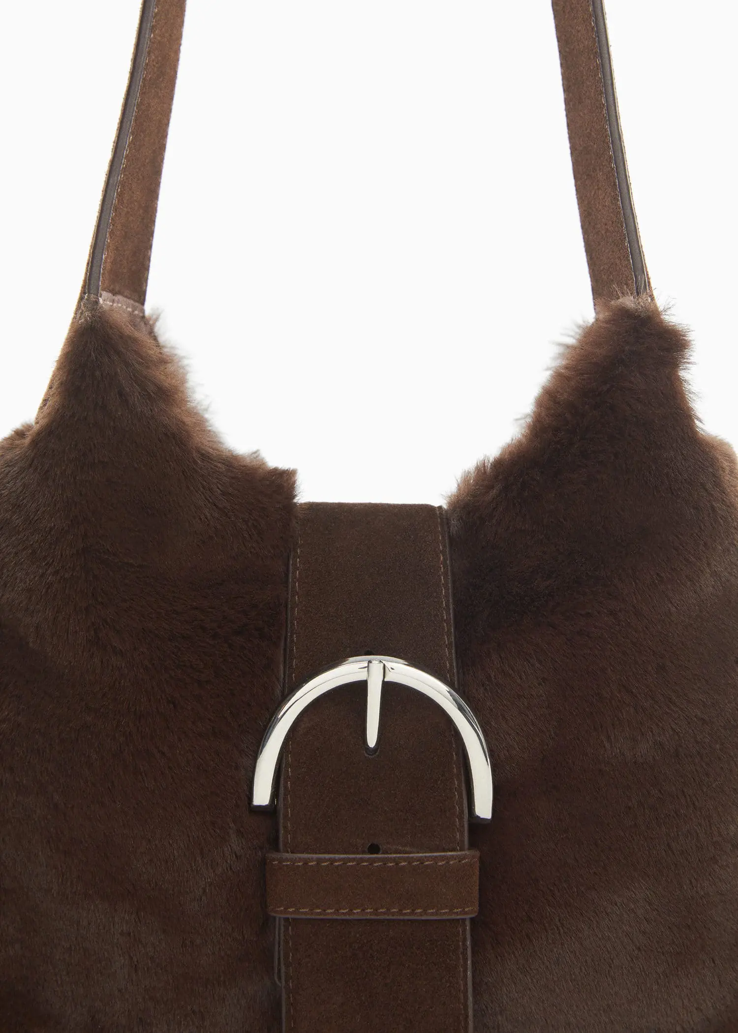 Mango Leather-effect bag with buckle. 2